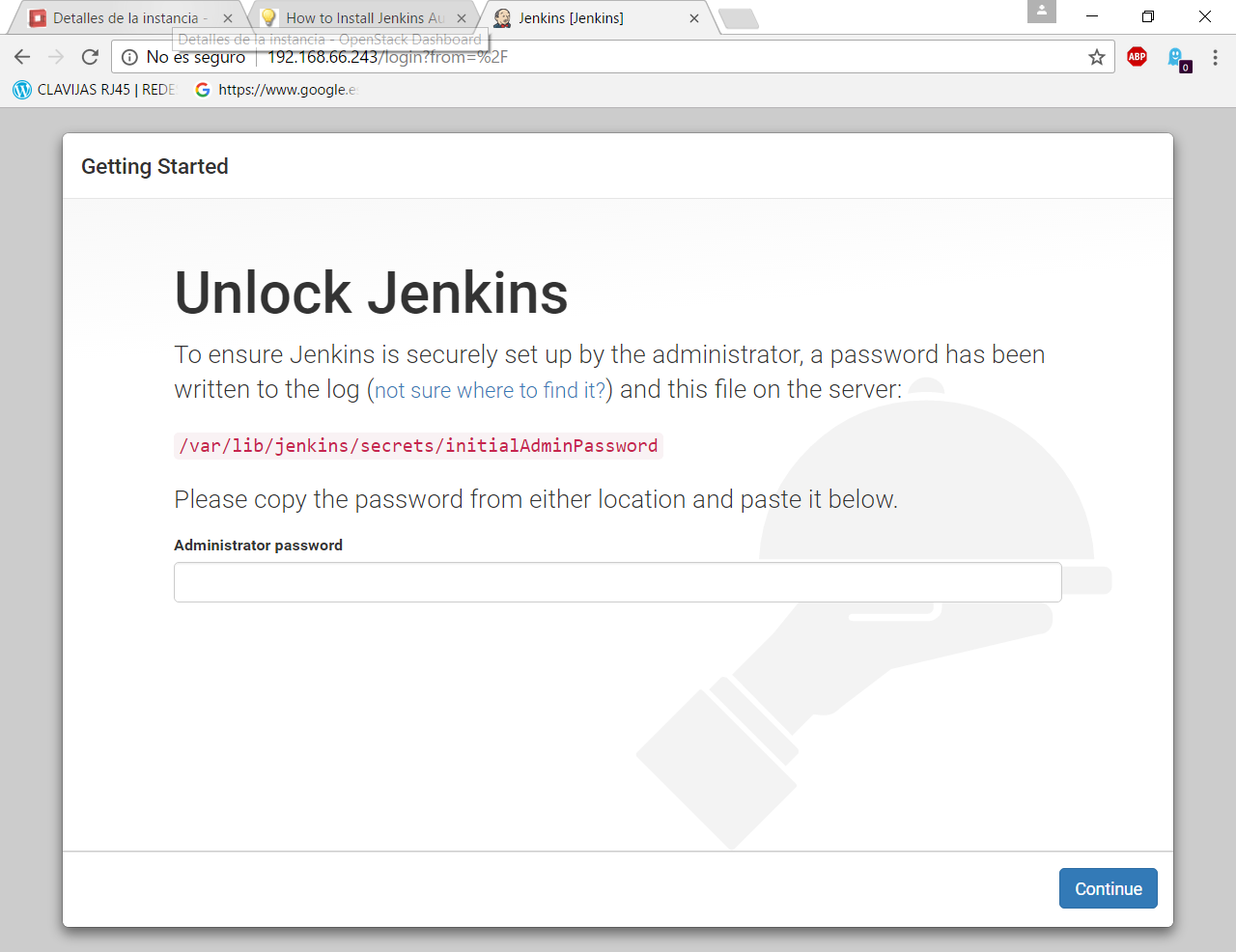 Unlock Jenkins