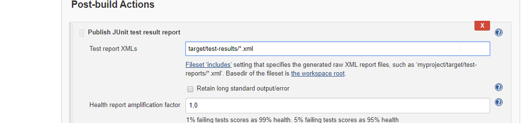 new connect four postbuild junit xml