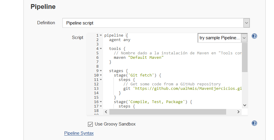 new pipeline definition
