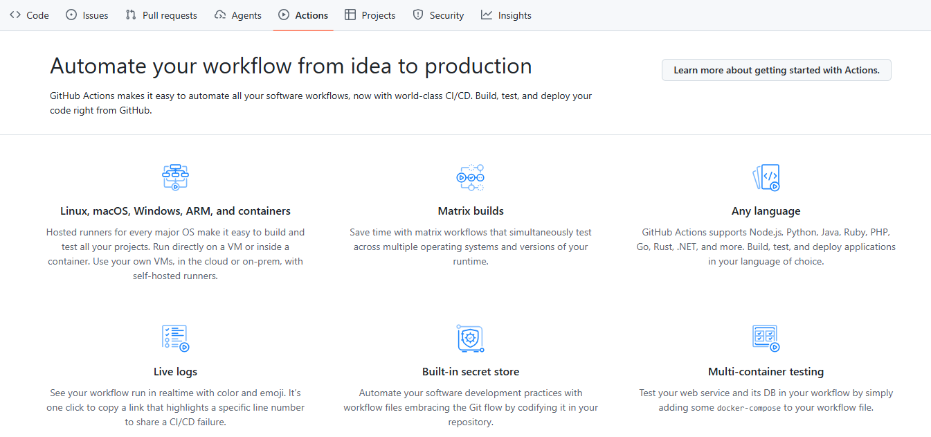 github actions overview