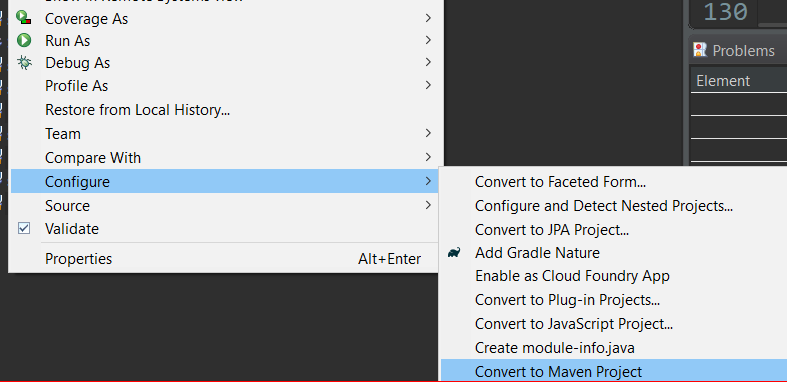 eclipse convert to maven project