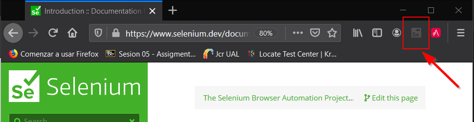 selenium ide icon