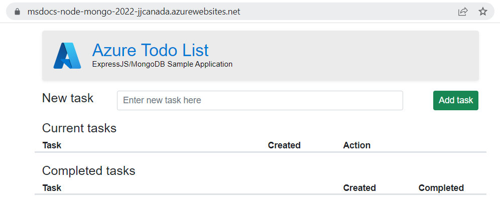 MyTodoListApp empty